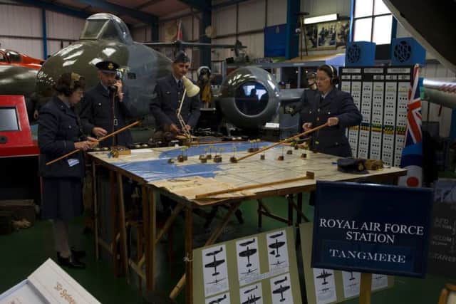 The plotting table re-enactment of the 1940 air raid on Tangmere