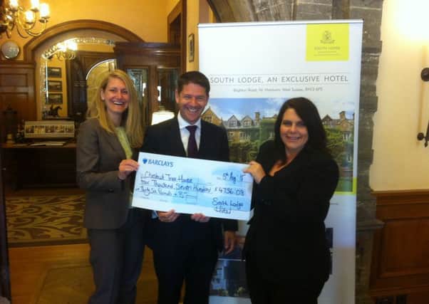 South Lodge Hotel present cheque to Chestnut Tree House SUS-150708-154836001