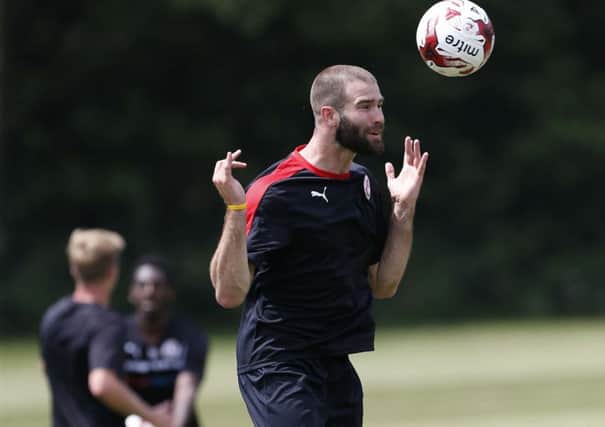 Joe McNerney in action during pre-season training. Picture by James Boardman SUS-150713-180557002