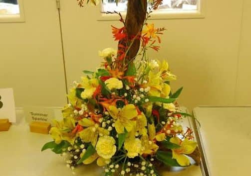 Visitors enjoyed the entries at the flower show