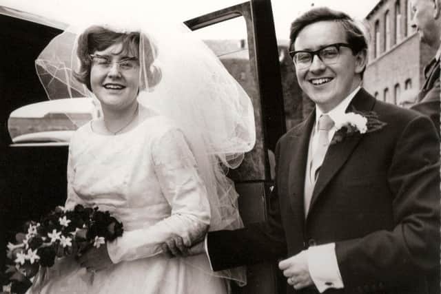The couple on their wedding day, August 7, 1965