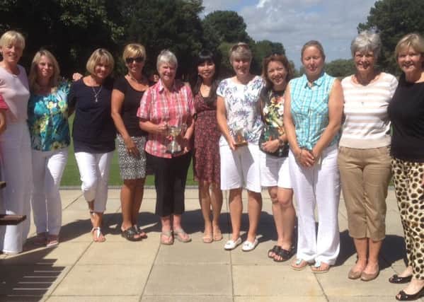 Ladies line up for the Shotgun Trophy at Bognor