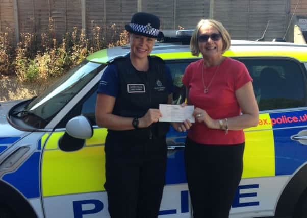 Police gave £200 to the St Michael's Hospice Riding Club.