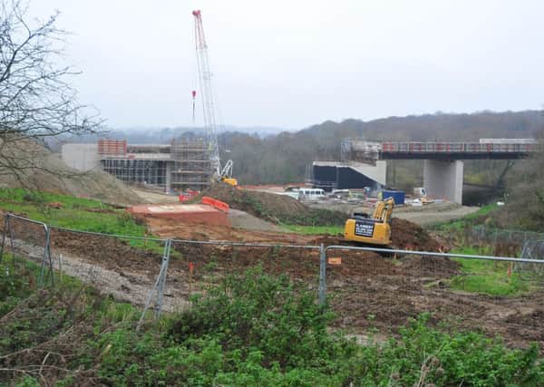 4/12/14- Update pics of the Bexhill to Hastings Link Road (BHLR)- bridge construction near Upper wilting Farm. SUS-150723-115616001