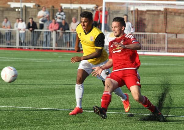 Lloyd Dawes (right) made his first start of the season for Worthing on Wednesday