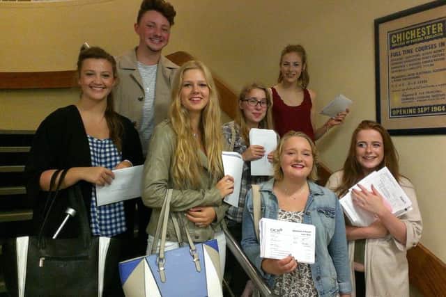 Chichester College students celebrate their A-level results