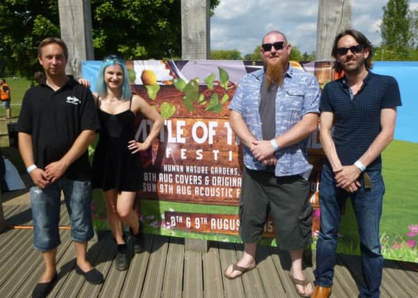 Organisers from left: Sam Albrow (High Gain), Rebecca Thompson (Sussex Soundhouse), Sam Clayton (Malt Shovel landlord) and Jamie Stanley. Picture by Lawrence Smith