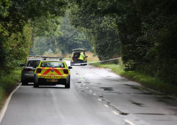 Police a stretch of the B2146 between Funtington and East Ashling after a fatal crash. Picture by Eddie Mitchell