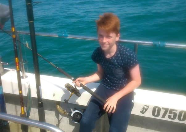 One of the young fishermen who enjoyed an angling trip from Littlehampton