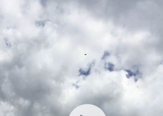 The UFO flew behind the RAF Vulcan