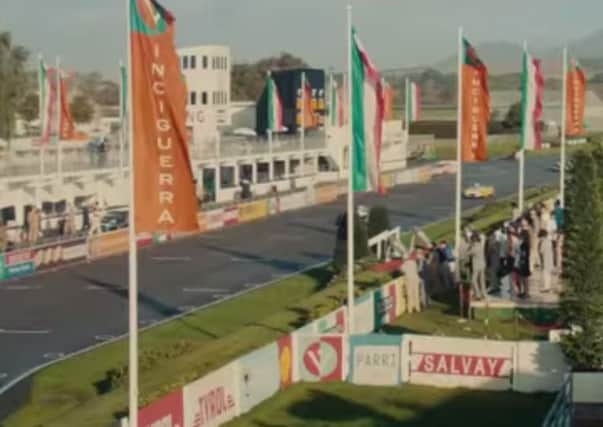 Scenes from The Man from UNCLE were filmed at Goodwood motor circuit. Pictures from Warner Bros trailer