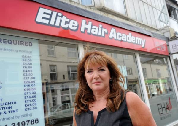 Linda Smith pictured outside Elite Hair AcadDirector of Elite Hair Academy Linda Smith has several apprenticeships up for grabsemy in Bohemia Road, Hastings. SUS-150819-171643001