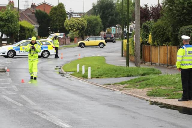 The scene of the crash in Abbey Road, Sompting. PICTURE BY EDDIE MITCHELL SUS-150819-180258001