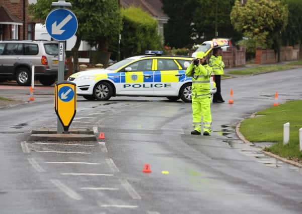 The scene of the crash in Abbey Road, Sompting.  PICTURE BY EDDIE MITCHELL SUS-150819-180308001