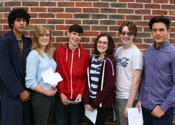 Students celebrate their GCSE results at Worthing High School
