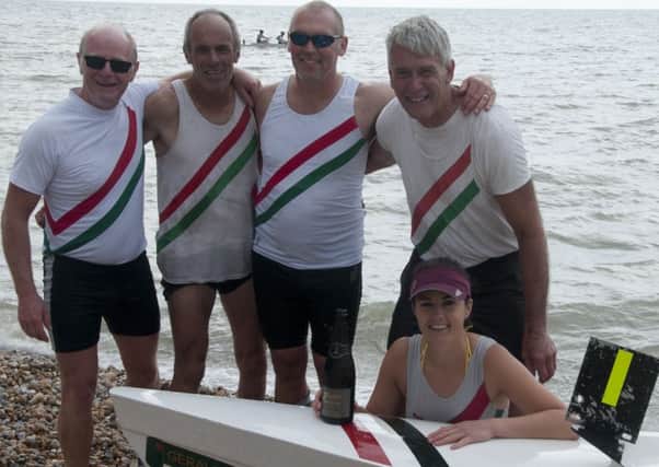 Bexhill Rowing Club's championship-winning veteran 50 crew