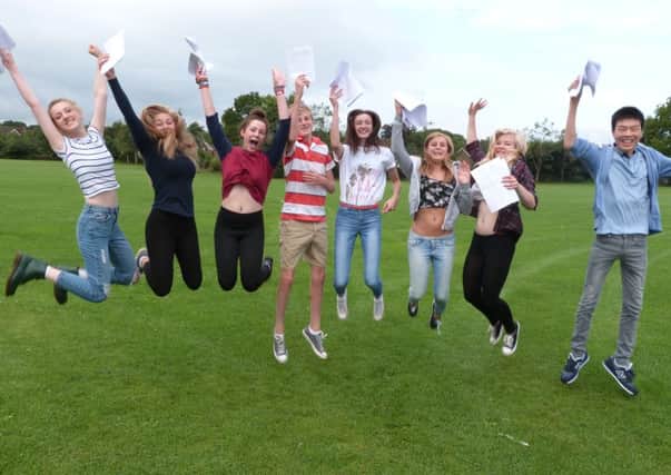 Weald students on GCSE results day