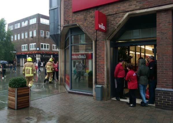 Wilkinsons evacuated after auttomated fire alarm goes off.