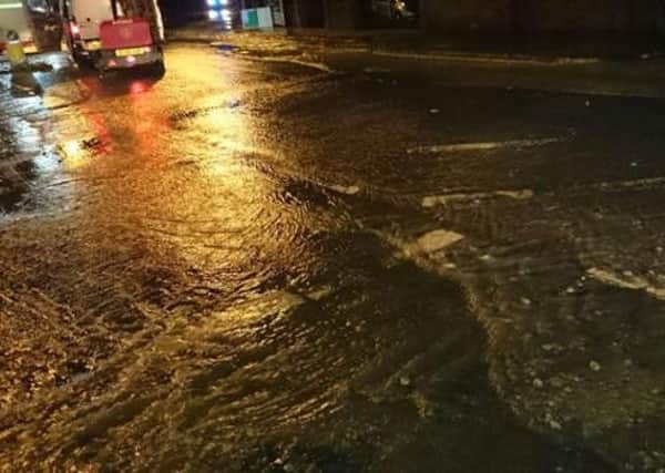 Burst water main in Seddlescombe Road, Hastings. Photo courtesy of Southern Water