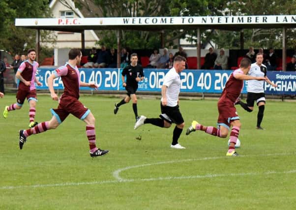 Dan Simmonds on his way to a hat-trick / Picture by Roger Smith