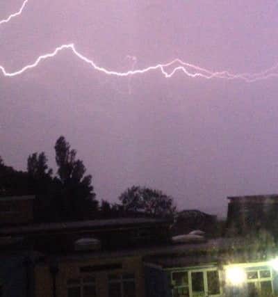 Brandon Carpenter took this photo of the lightning storm over Hastings