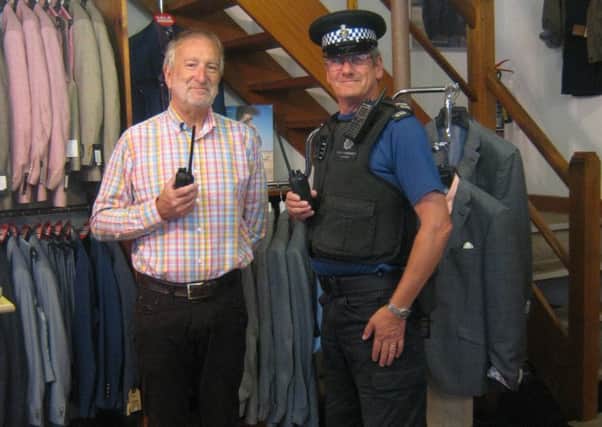 Frank May and Police Community Support Officer Richard Perchard