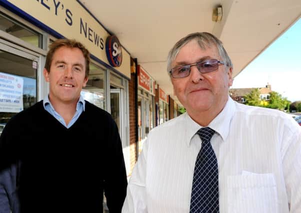 Chris and Phil Shelley. Shellyes News in Horsham is merging with Spa newsagents to become a Budgens store. Pic Steve Robards SR1522007 SUS-150915-175816001