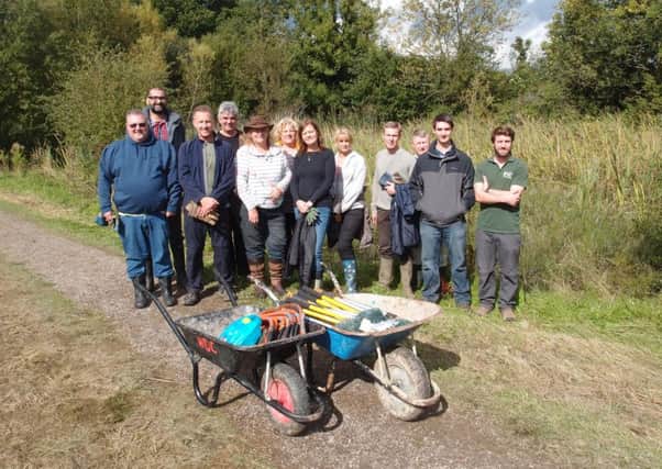 Staff's conservation workout with Horsham Green Gym SUS-150921-102325001