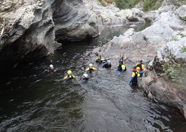 1st Little Common Scout Group enjoying an action week in the Gorge du Tarm in South East France. SUS-150909-144756001