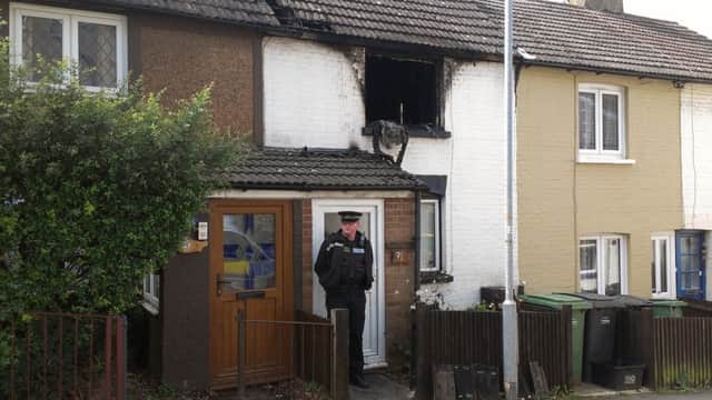 The scene of a fatal house fire in Hollington Old Lane, St Leonards SUS-150609-123616001