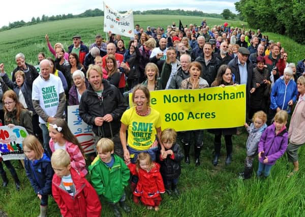 JPCT 070614 S14240530x North Horsham campaigners meeting north of A264 back in June 2014 -photo by Steve Cobb SUS-140906-093650001