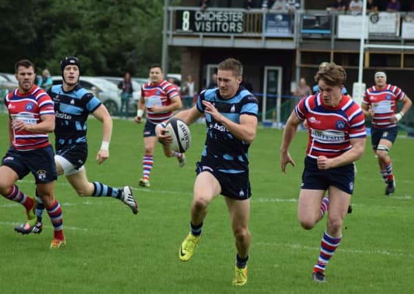 Jack Maslen on his way to scoring on his Chi debut / Picture by Michael Clayden