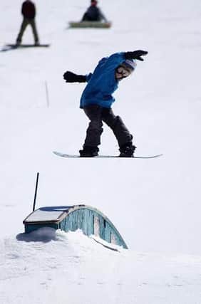 Steyning snowboard and boadercross youngster Charlie Lane in action