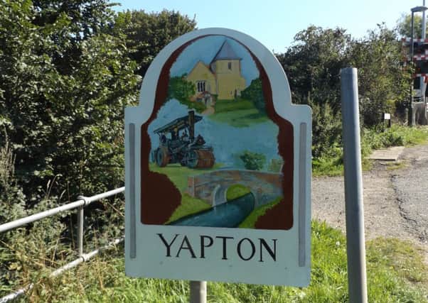 The new village sign