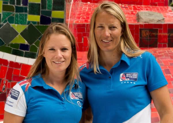 470 Women's team Hannah Mills and Saskia Clark / Picture Andre Bittencourt / RYA / British sailing team