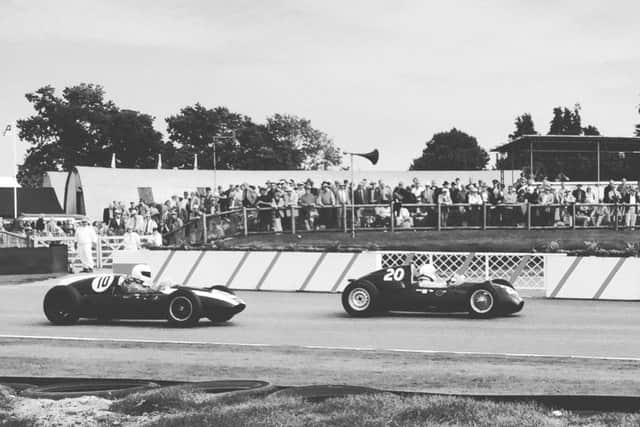 Goodwood Revival action, taken by Johnston Press CEO Ashley Highfield