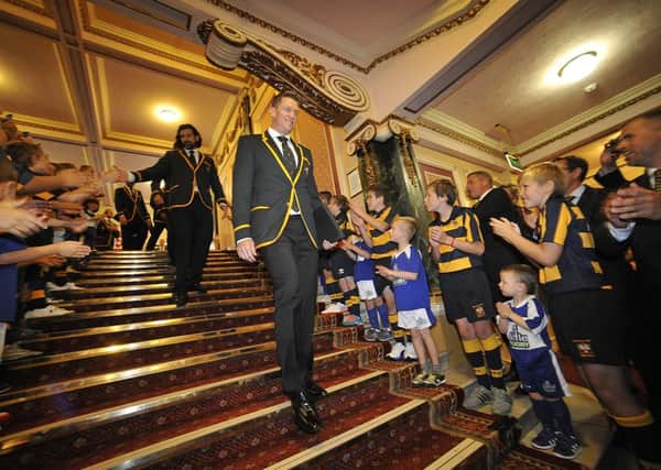 Eastbourne Rugby Club  juniors provide a guard of honour for the South Africans