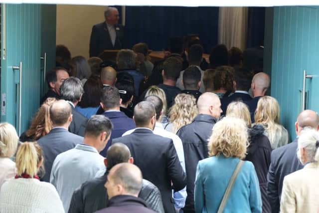 Daniele Polito Funeral send off at Worthing Crem today, 100s of family and friends turned out to say goodbye today 14-9-15
