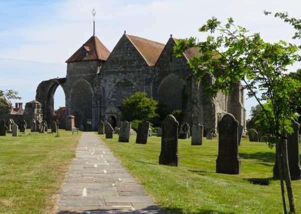 Winchelsea Church where film crews are shooting scenes for The Royals