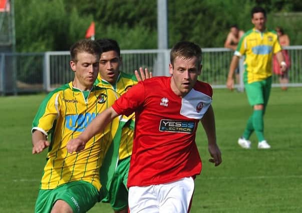 Max Thoms netted for Arundel in their 3-3 home draw with Worthing United on Tuesday