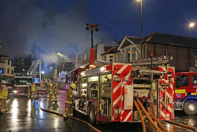 Several fire crews battled the blaze in London Road, Bognor Regis  PICTURE BY EDDIE MITCHELL SUS-150916-214200001