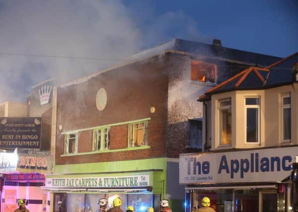 The blaze at Keith Jay Carpets and Furniture in Bognor Regis  PICTURE BY EDDIE MITCHELL SUS-150917-102337001