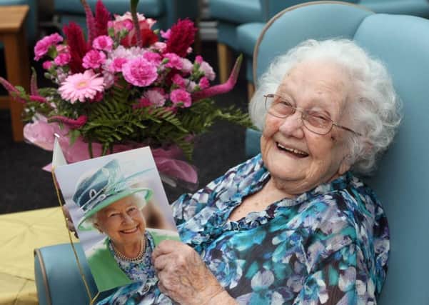 Olive Richardson celebrates her 105th birthday. Photo by Derek Martin DM15116023a