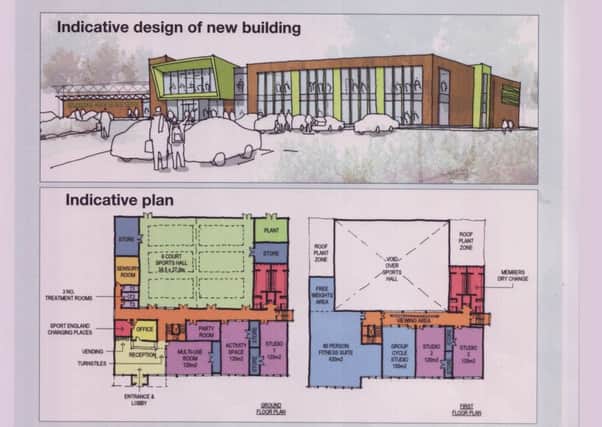 Plans and design for the new leisure centre.