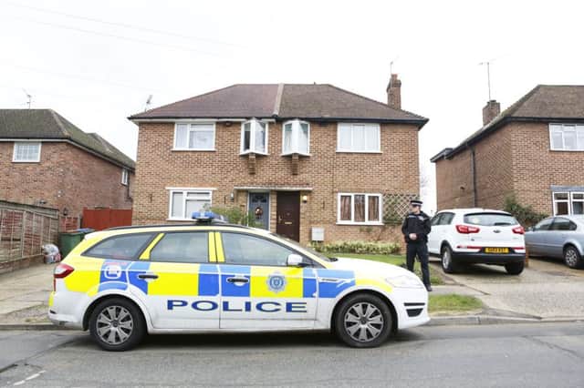 The home in Groomsland Drive, Billingshurst where the couple were found dead on Christmas Day SUS-150113-171504001