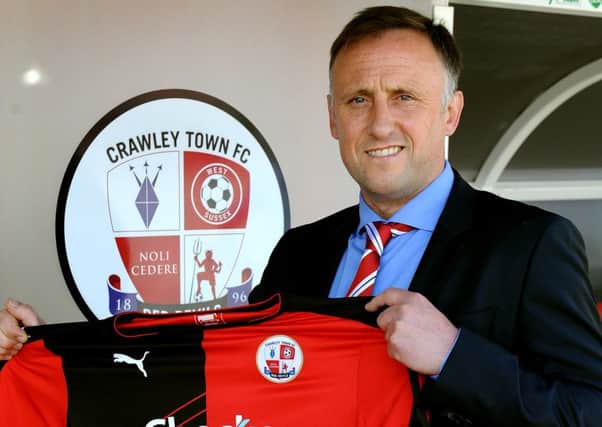 Crawley Town FC unveil their new manager Mark Yates 19-05-2015.  SR1510742. Pic by Steve Robards SUS-150519-152420001