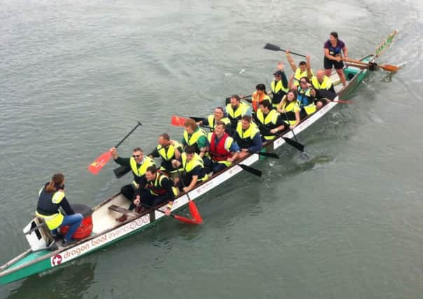The team in action in the recent Shoreham Riverfest race