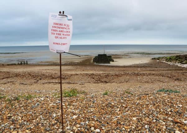 People were warned to steer clear of the beaches after the discharge. Picture by Eddie Mitchell