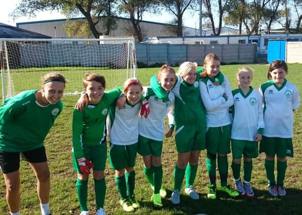 Chichester City's under-11 girls are celebrating their first win