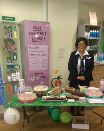 More than £100 was raised at Specsavers in Chichester